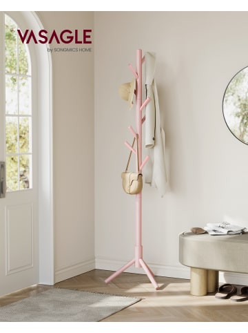 VASAGLE Garderobenständer Andi in Rosa - (B)40.3 x (H)174.5 x (T)46.3 cm