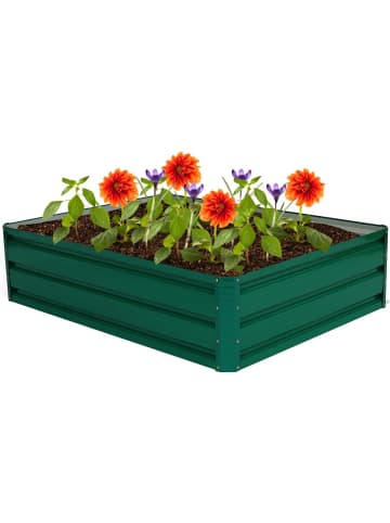 COSTWAY Hochbeet Stahl 120 x 90 x 30,5 cm in Grün