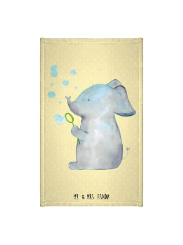 Mr. & Mrs. Panda Gästehandtücher Elefant Seifenblasen ohne Spruch in Gelb Pastell
