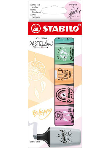STABILO Textmarker Boss Mini Pastellove Edition 2.0 sortiert Etui Packung mit ...
