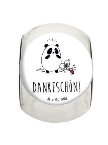 Mr. & Mrs. Panda Bonbonglas Panda Dankeschön mit Spruch in Weiß