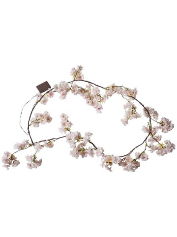 STAR Trading Batterie Girlande Cherryflower in Braun,Pink,Rosa