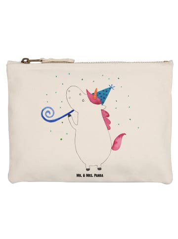 Mr. & Mrs. Panda Kulturbeutel Einhorn Party ohne Spruch in Weiß