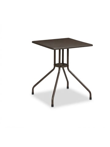 relaxdays Gartentisch in Braun - (B)61 x (H)75 x (T)61 cm