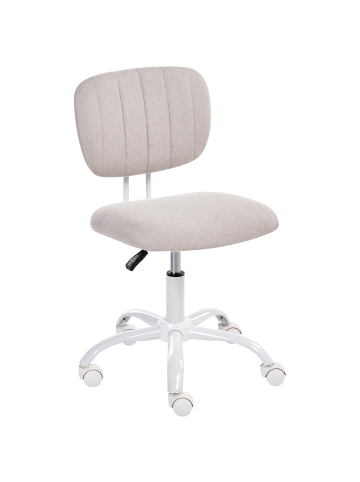 Beliani Bürostuhl BUBBLY in Beige/Weiß - (W) 52 x (H) 78 x (L) 52 cm