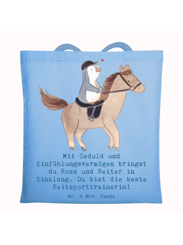 Mr. & Mrs. Panda Tragetasche Reitsport Trainerin Harmonie mit Sp... in Sky Blue