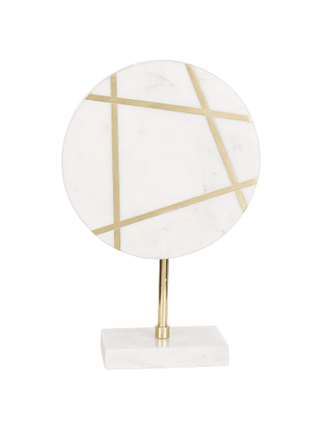 Beliani Dekofigur RETHIMNO in Weiß/Gold - (W) 20 x (H) 31 x (L) 7 cm