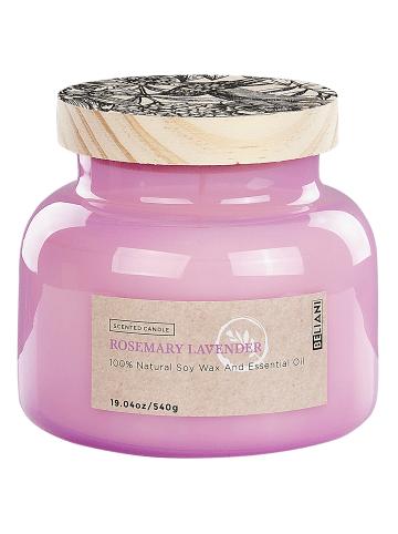 Beliani Kerze DELIGHT BLISS in Rosa - (W) 10 x (H) 10 x (L) 10 cm