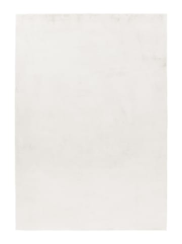 KADIMA DESIGN Teppich Kurzflor Uni-Look Polyester Wohnzimmer waschbar in Creme