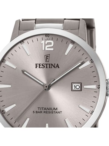 Festina Analog-Armbanduhr Festina Klassik silber groß (ca. 40mm)