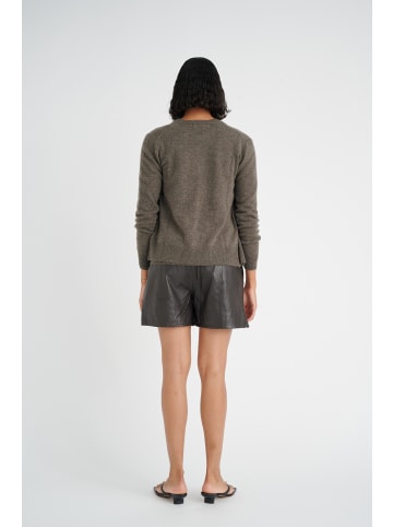 InWear Strickjacke LukkaIW Gerade Passform in Brown Melange