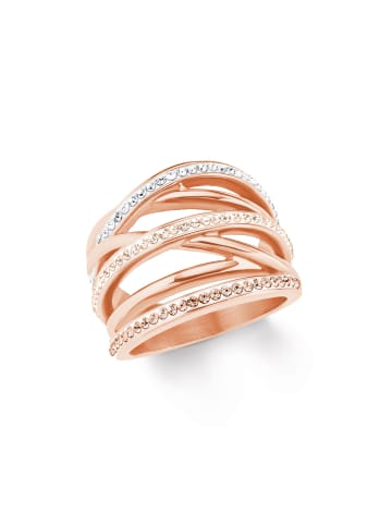 S. Oliver Jewel Ring Edelstahl, IP Rose in Roségold