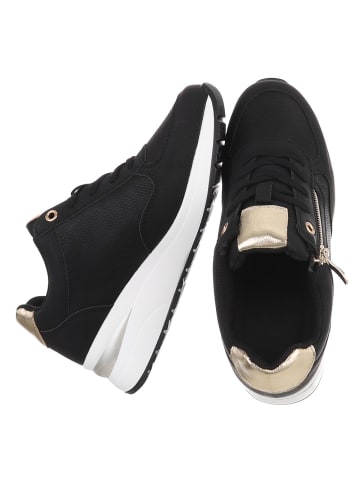 Ital-Design Freizeitschuh in Schwarz und Gold