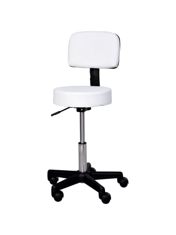 HOMCOM Salonhocker in Weiß 35L x 35B x 84H cm