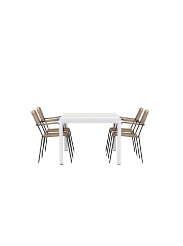 ebuy24 Gartenset Togo 5-teilig Braun 90 x 150 cm