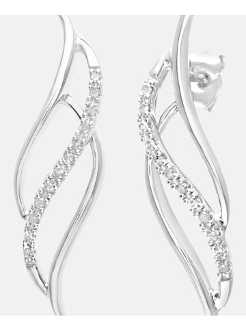 Diamant L'éternel Ohrhänger aus 375 Weißgold mit Diamant gedreht