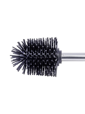 Wenko Selbstreinigende Silikon-WC-Bürste in Schwarz, (B) 7,5 x (H) 35 x (L) 7,5 cm