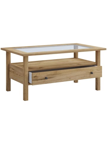 VCM  Holz Sofatisch Couchtisch Schublade Lingis L in Honig-Eiche