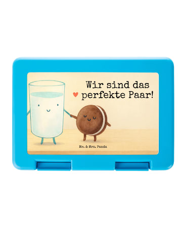 Mr. & Mrs. Panda Aufbewahrungsbox Milch Keks Design mit Spruch in Weiß