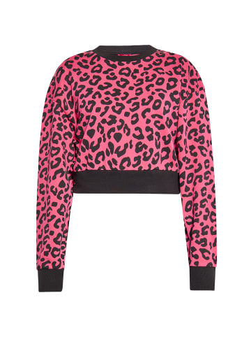 Swirly Damen Sweatshirt in Pink Leo