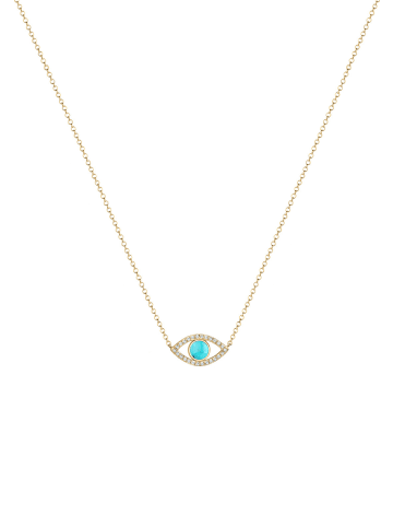 Elli Halskette 925 Sterling Silber Evil Eye in Gold