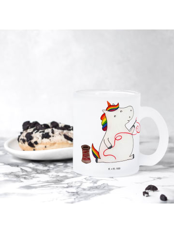 Mr. & Mrs. Panda Kaffeebecher Einhorn Näherin ohne Spruch in Transparent
