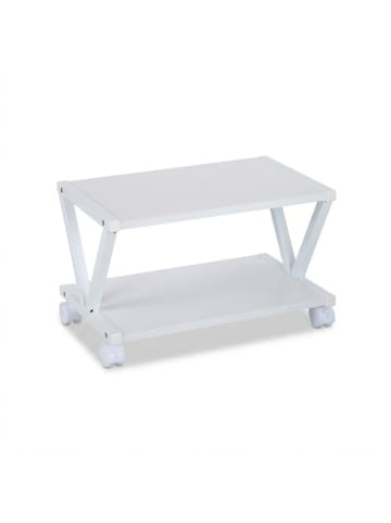 relaxdays Druckerständer in Weiß - (B)44 x (H)28 x (T)28,5 cm