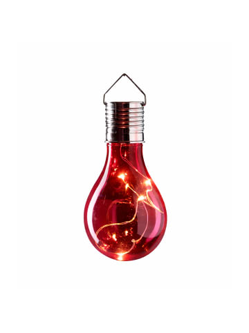 MARELIDA LED Solar Glühbirne GLOW in pink - H: 14cm