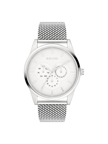 s.Oliver Armbanduhr Round Basic in silber