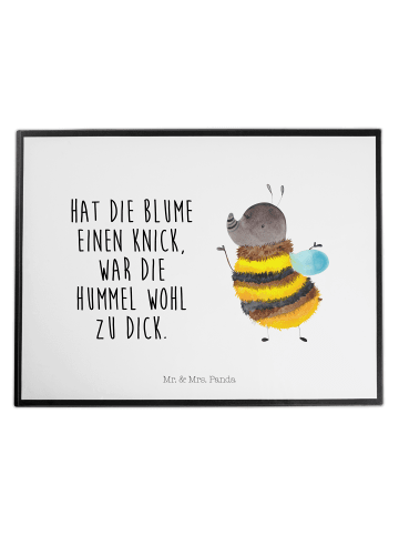Mr. & Mrs. Panda Bastelmatte Hummel flauschig mit Spruch in Weiß