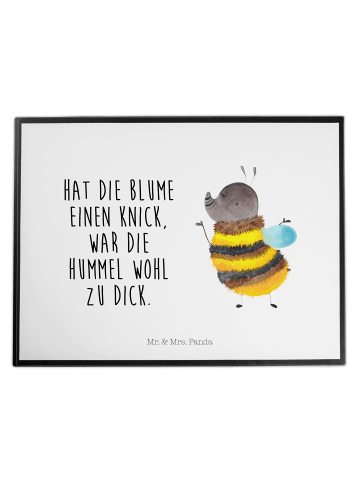 Mr. & Mrs. Panda Schreibtischunterlage Hummel flauschig mit Spruch in Weiß