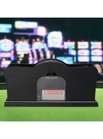 relaxdays Kartenmischmaschine in Schwarz