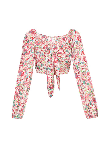 IZIA Women Blouse in red multicolor