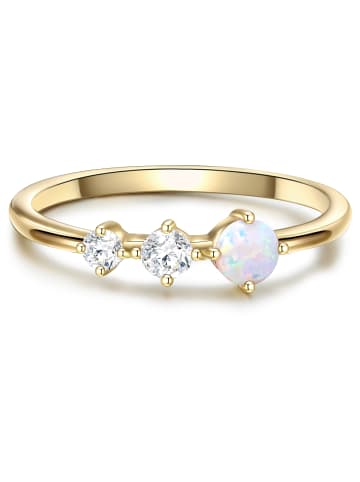 Glanzstücke München Ring aus Sterling Silber mit Zirkonia in gelbgold