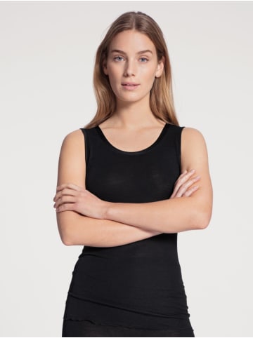 Calida Tank Top True Confidence Wool & Silk in Schwarz