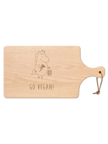 Mr. & Mrs. Panda Holzbrett Einhorn Vegan mit Spruch in Transparent