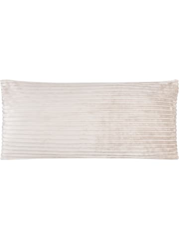 Aspero 2 Kissenbezüge aus Streifen-Flanell 40x80 cm Mendoza in Taupe