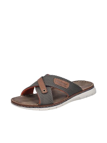 rieker Pantoletten in olive/nuss