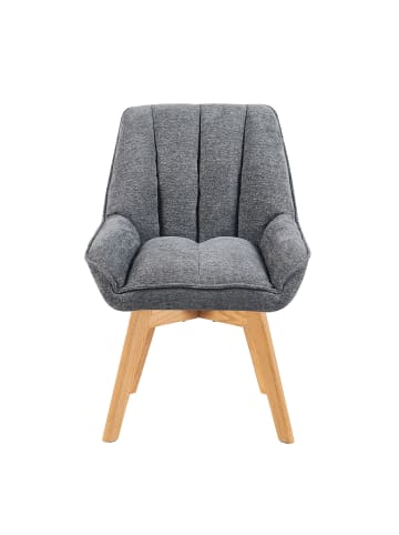 DUBI Möbel 2er-Set: Drehstuhl Mika-Oskar in Grau - (B)60 x (H)88 x  (T)68 cm