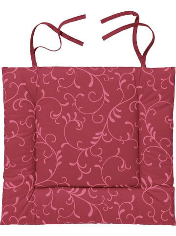 Erwin Müller Baumwollmischung Stuhlkissen mit Bindebändern Essen in burgund