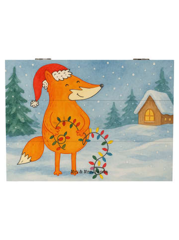 Mr. & Mrs. Panda fotobox Fuchs Weihnachten Design ohne Spruch in Weiß