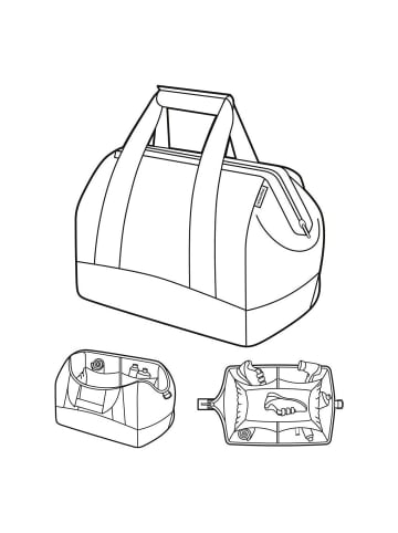 Reisenthel travelling allrounder L - Reisetasche 48 cm (smiley grey) in schwarz