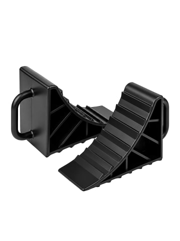 relaxdays 2 x Unterlegkeil in Schwarz - (B)18 x (H)10 x (T)9 cm