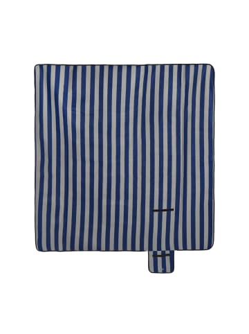 relaxdays Picknickdecke in Blau/ Grau - (B)200 x (T)200 cm