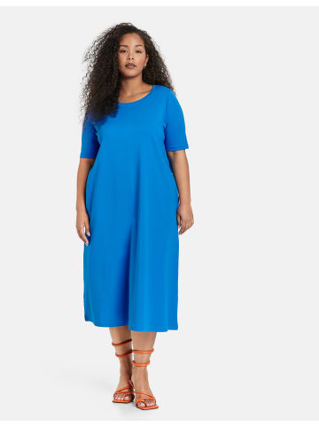 SAMOON Kleid Gewirke in Digital Blue