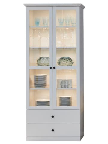 ebuy24 Vitrinenschrank Brax Weiß 81 x 41 cm