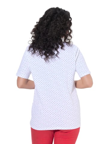 Ulla Popken Poloshirt in schneeweiß