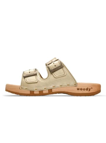Woody Sandale in gold