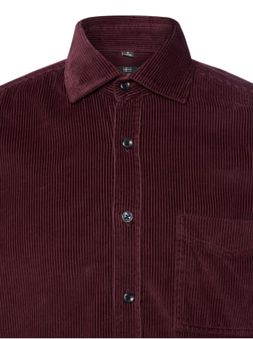 Nils Sundström Cordhemd in aubergine - 0004