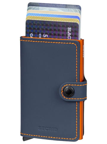 Secrid Geldbörse Miniwallet Matte in Night Blue-Orange